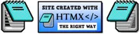 Site created with htmx, The Right Way.