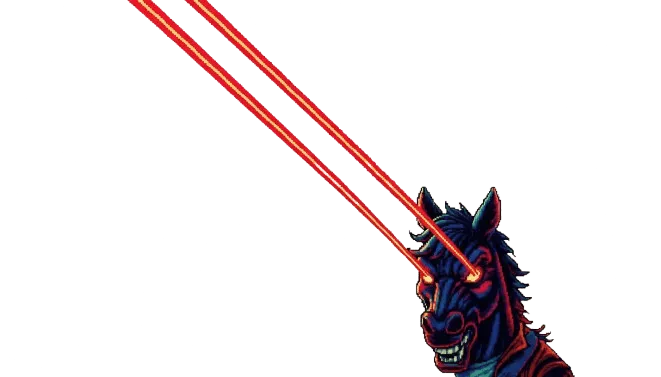 Retro computer horse graphic